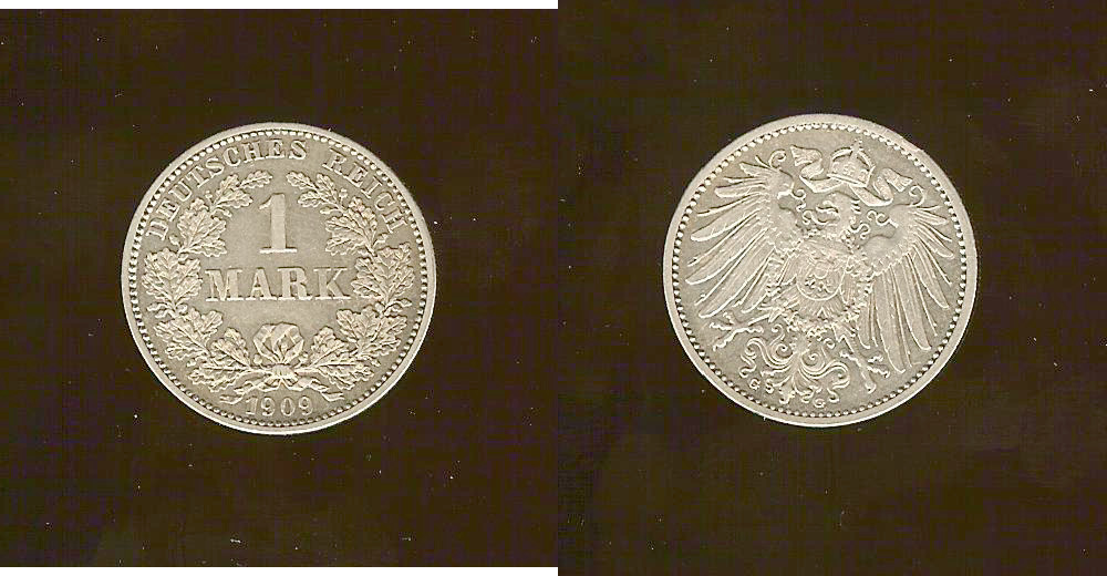 Germany 1 mark 1909G EF